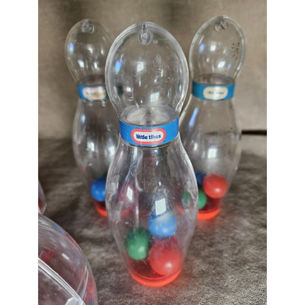 Little Tikes Clear Plastic Rattle Bowling Pin Toy Replacement Part / Piece (6) - Picture 4 of 9